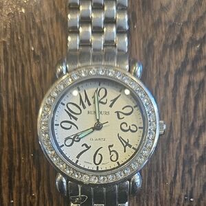 Silver Rumours Watch with Crystal Accents